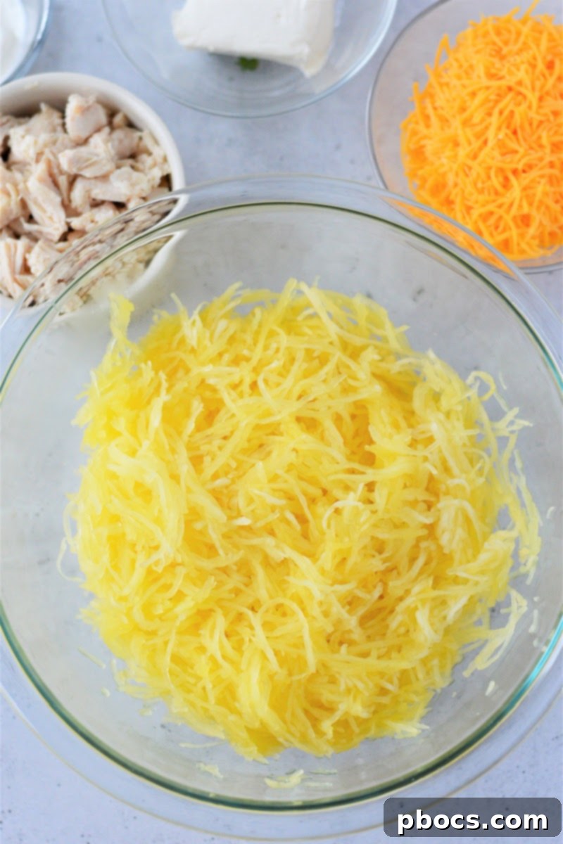Instant Pot cooked spaghetti squash strands in a bowl