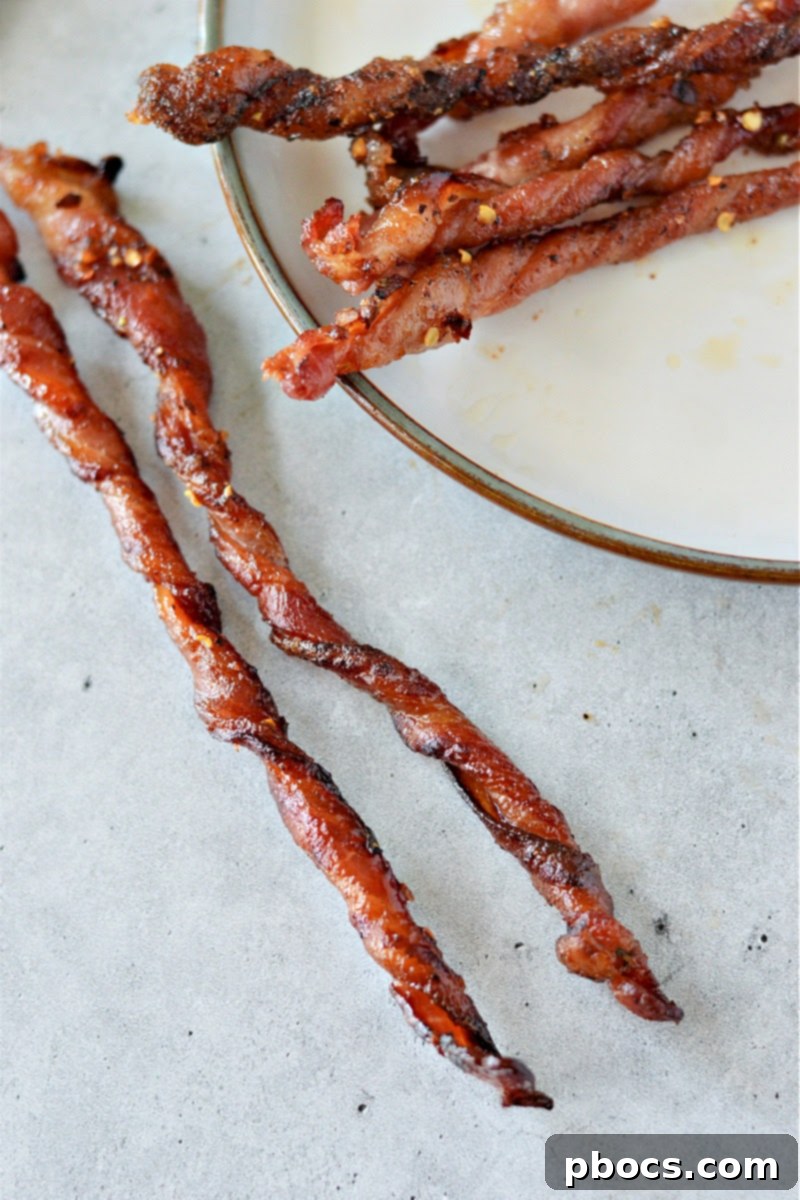 Sugar-Free Maple Bacon Twists 2 Low-Carb Candied Bacon Twists