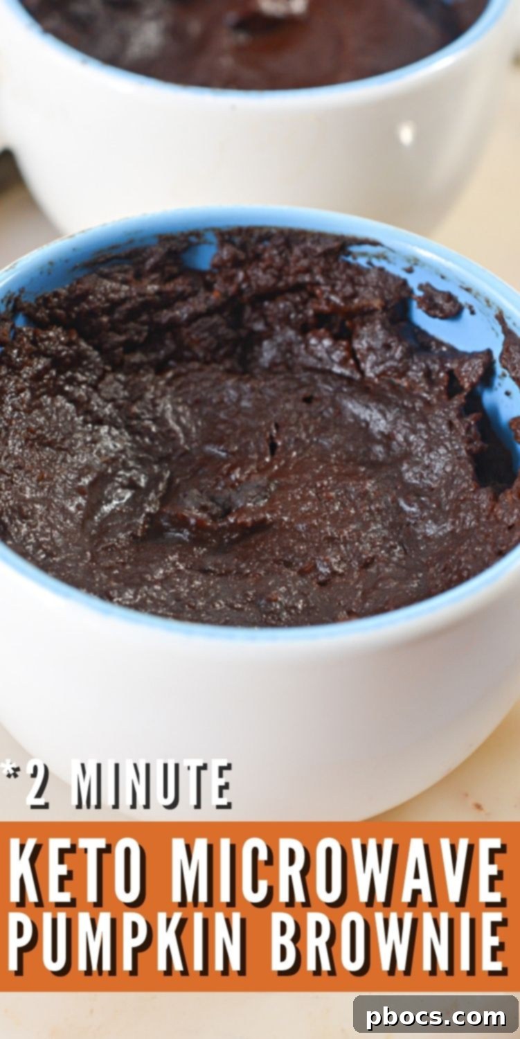 Keto Microwave Pumpkin Brownie