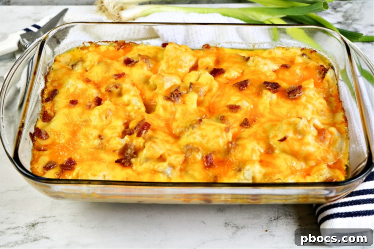 A beautifully baked Keto Cauliflower Au Gratin, golden and bubbly from the oven.