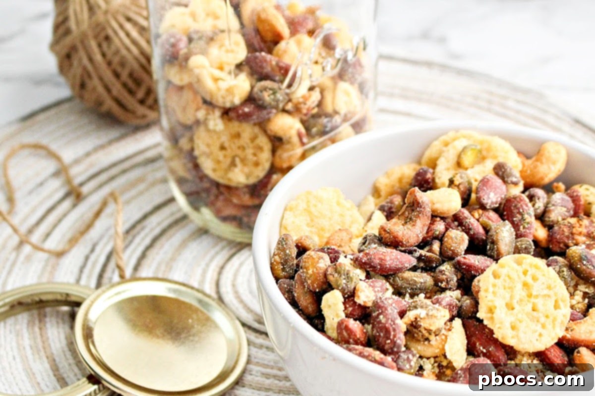 Slow Cooker Keto Snack Mix With Parmesan and Nuts