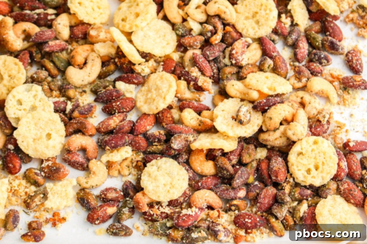 Slow Cooker Keto Snack Mix With Parmesan and Nuts