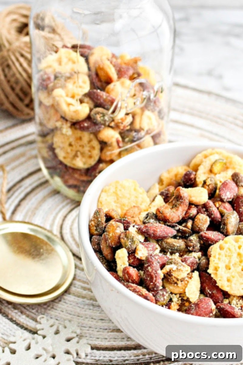 Slow Cooker Keto Snack Mix With Parmesan and Nuts