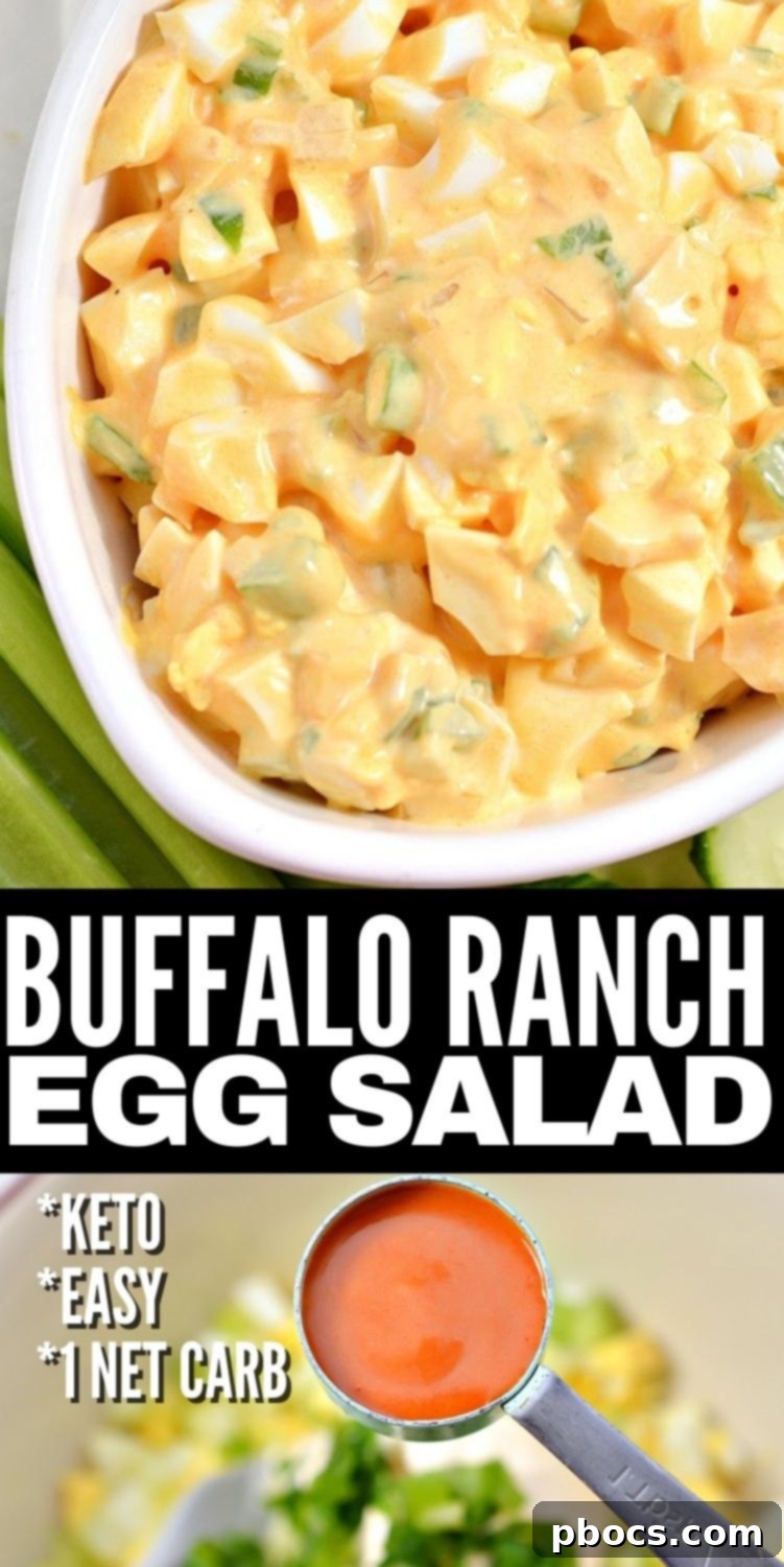 Keto Egg Salad With Buffalo Ranch Sauce
