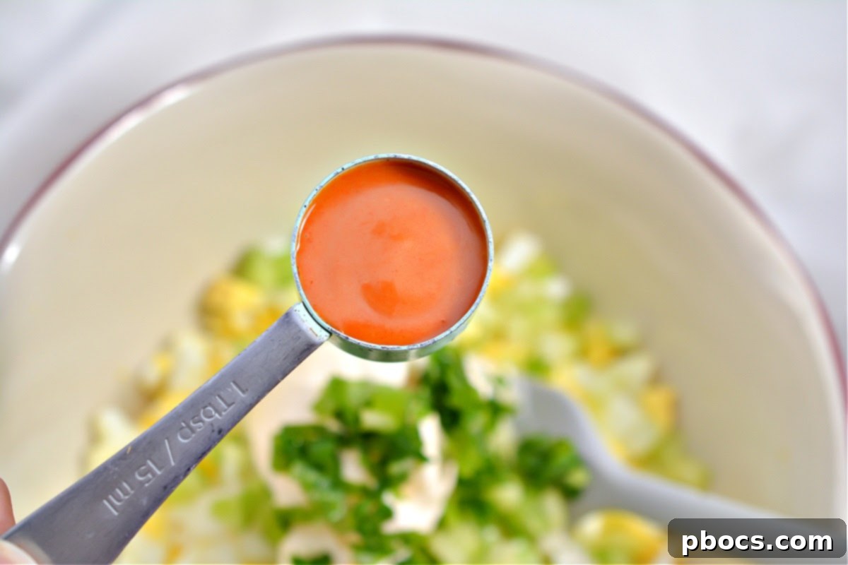 Keto Egg Salad With Buffalo Ranch Sauce