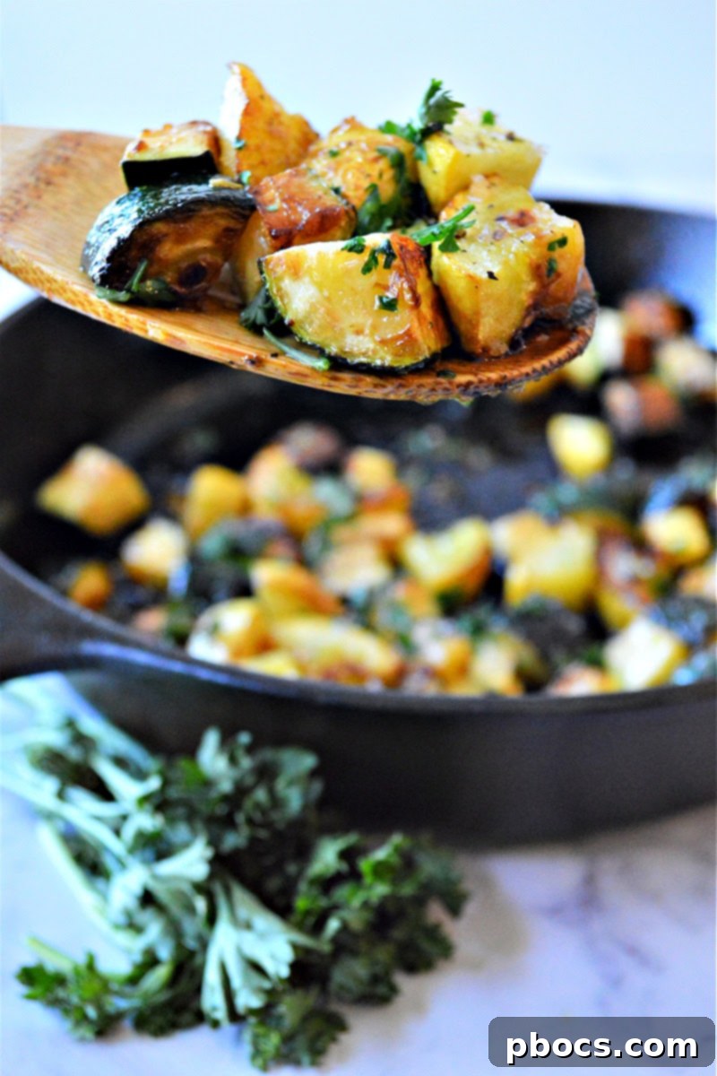 Low Carb Garlic Butter Zucchini & Yellow Squash