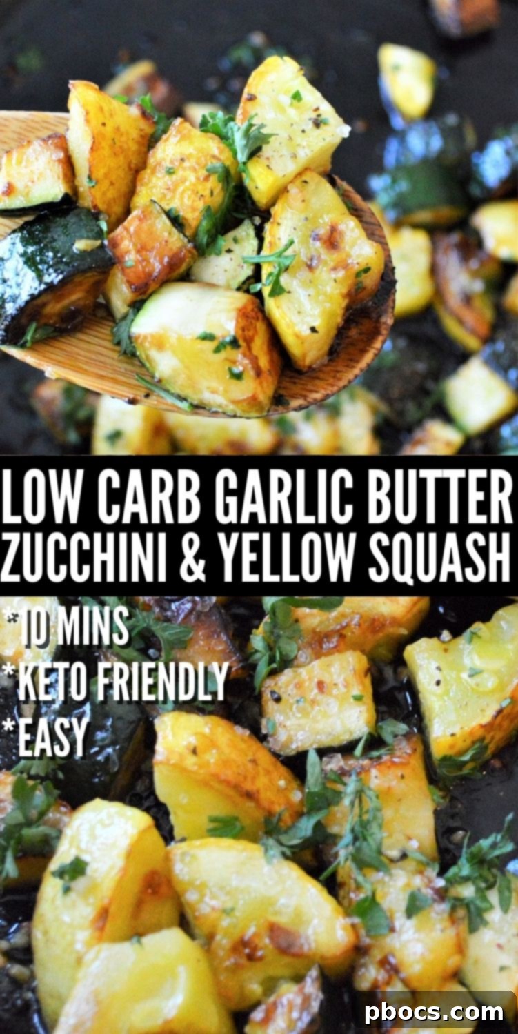 Low Carb Garlic Butter Zucchini & Yellow Squash Pin