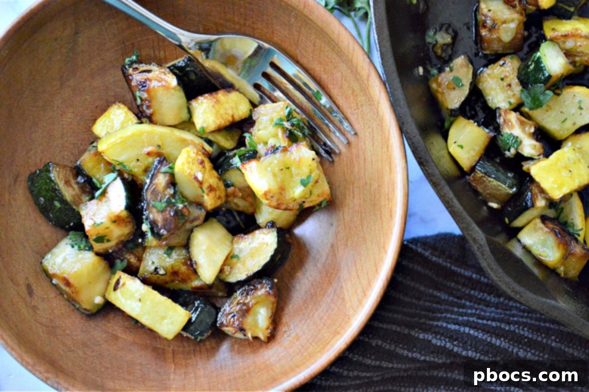 Low Carb Garlic Butter Zucchini & Yellow Squash