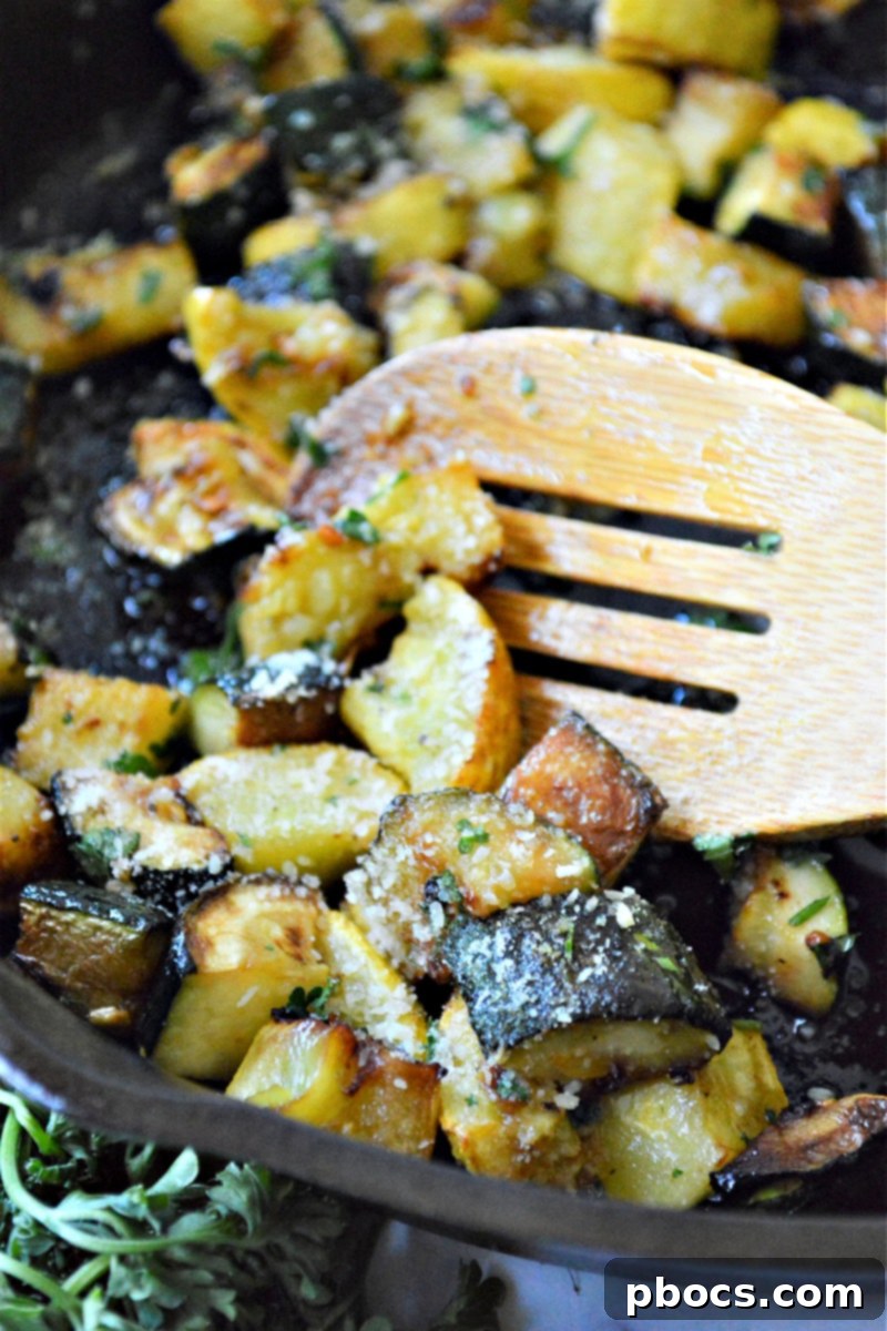 Low Carb Garlic Butter Zucchini & Yellow Squash
