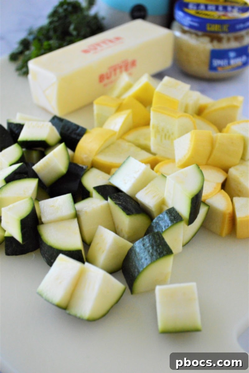 Chopped Zucchini & Yellow Squash