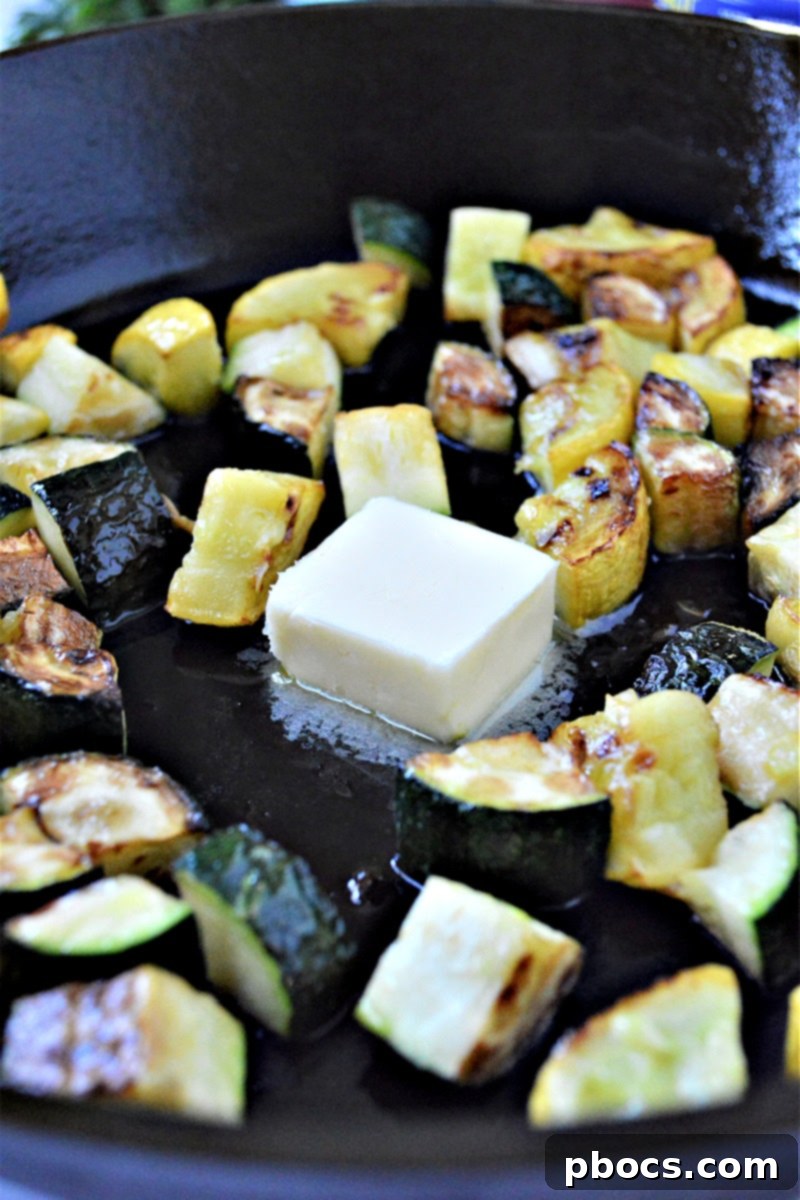 Adding Butter & Garlic to Squash