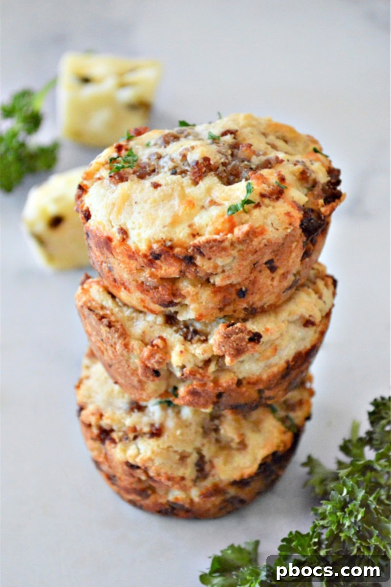 Delicious Keto Sausage Muffins on a cooling rack