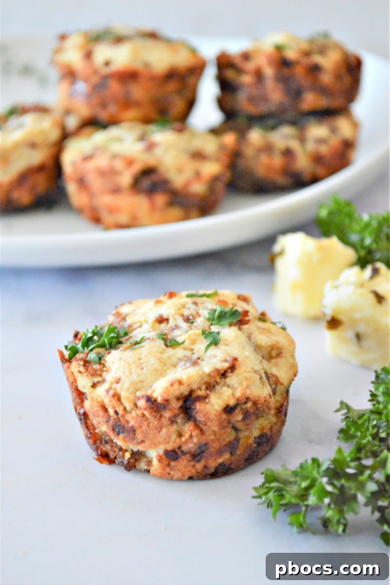 Ingredients for Keto Sausage Muffins being mixed in a bowl