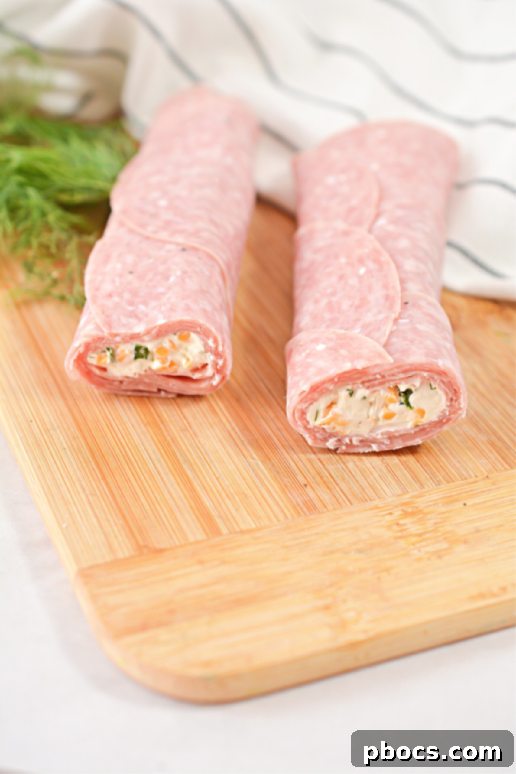 Keto Salami Cream Cheese Roll Ups