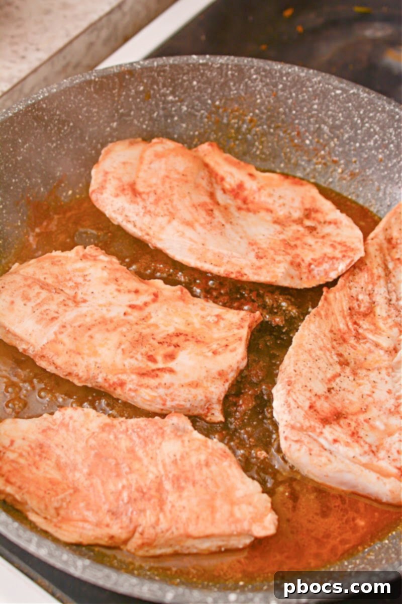 Step 1: Melting butter in a large skillet.