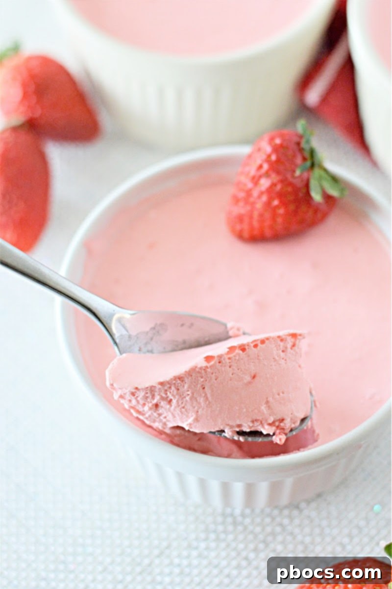 Airy Strawberry Keto Delight 6 Child-friendly making of Low Carb Strawberry Jello Fluff, stirring ingredients