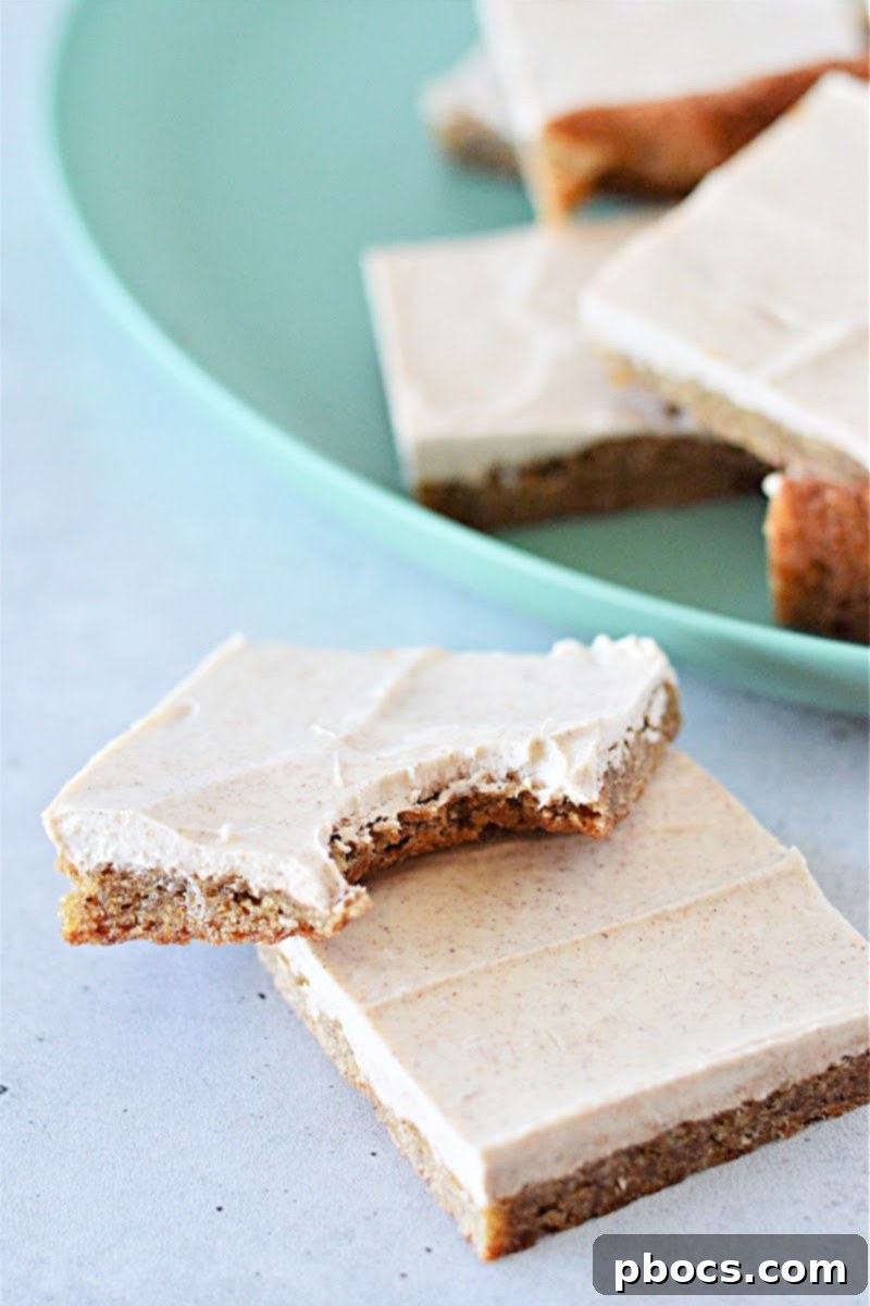 Keto Gingerbread Cookie Bars decorated with fun faces