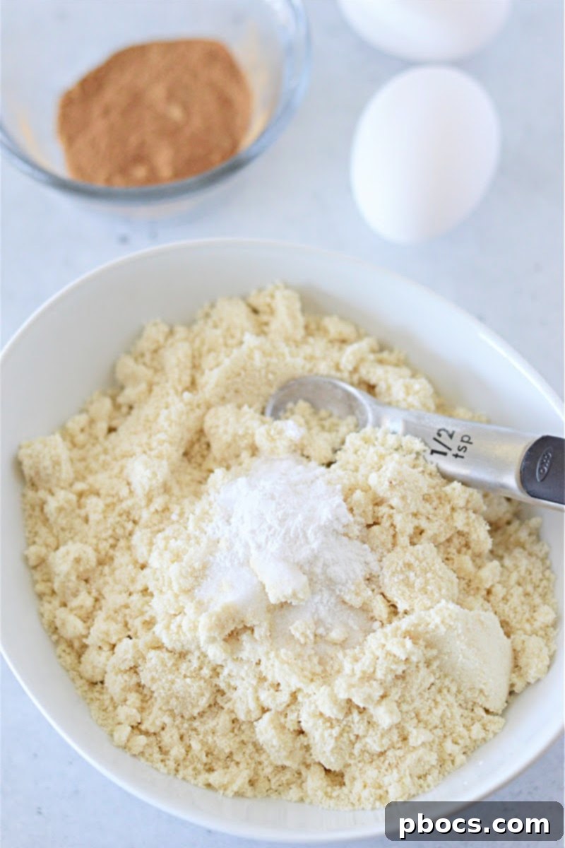 Oven preheating, ingredients laid out for Keto Gingerbread Cookie Bars