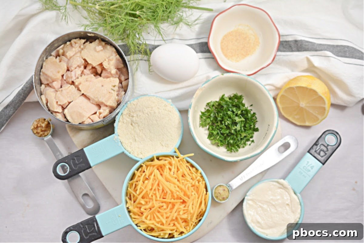 Forming patties for Keto Cheesy Chicken Fritters
