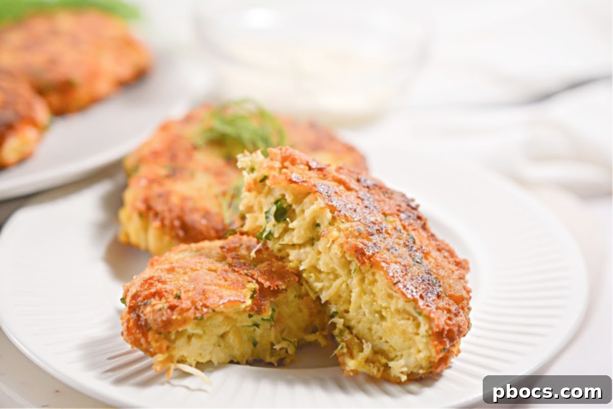 Keto Cheesy Chicken Fritters with a side of garlic aioli