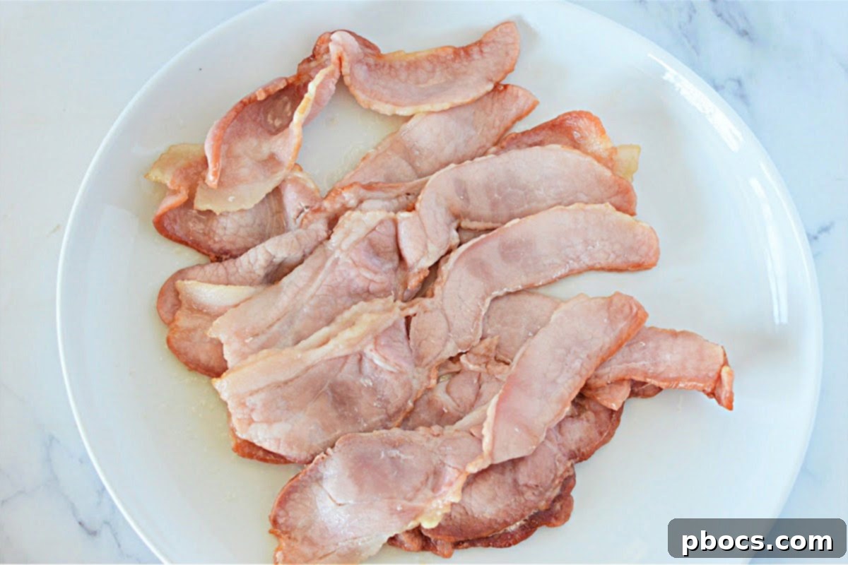 Step 2: Par-cooking bacon in the microwave