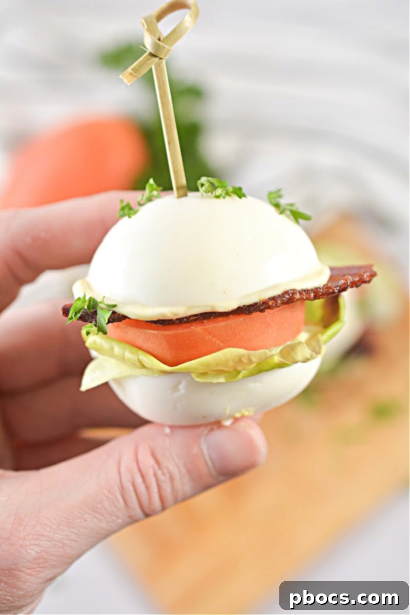 Keto BLT Egg Bites 4 Preparation shot of ingredients for Keto BLT Egg Sliders on a platter