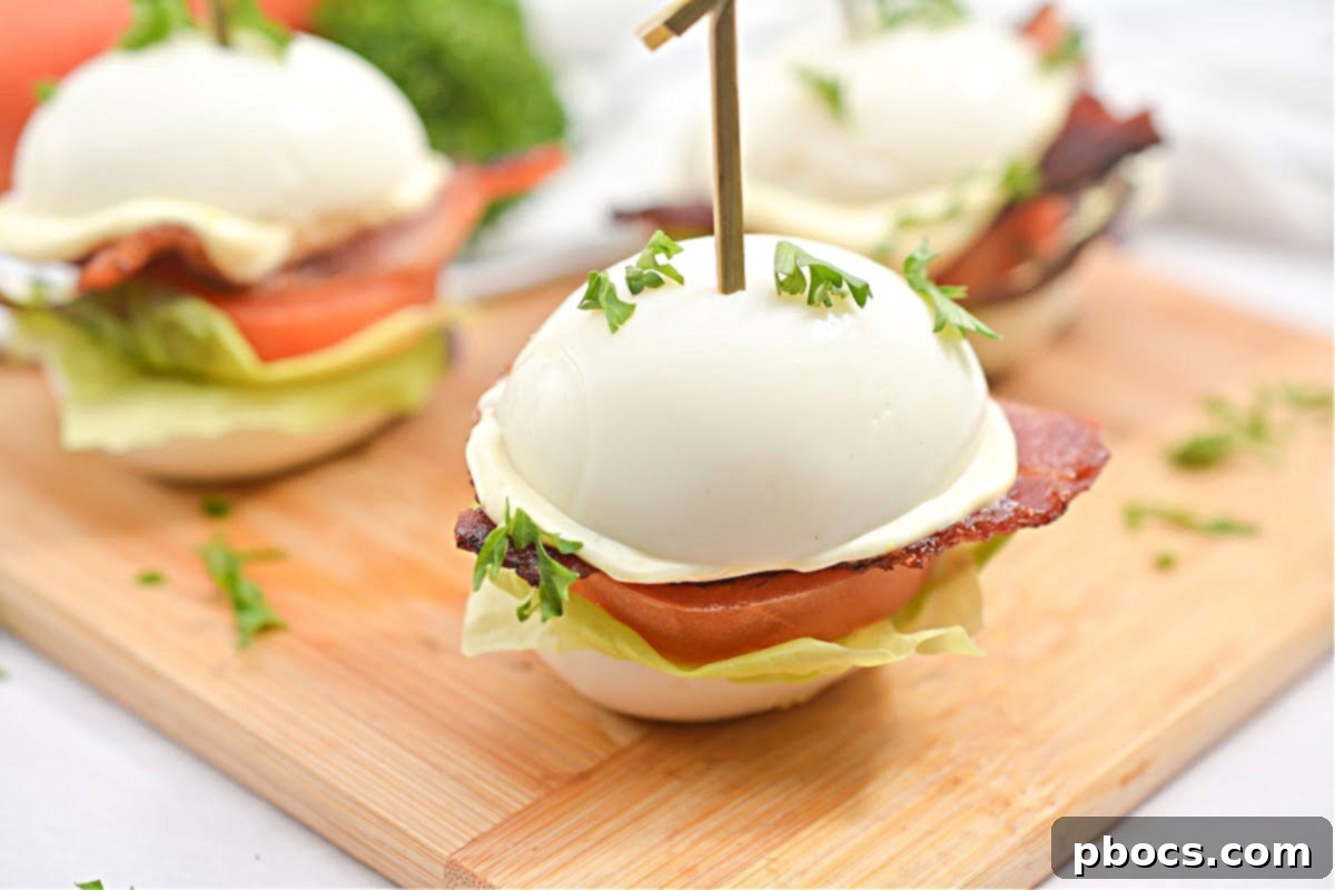 Keto BLT Egg Bites 7 Finished plate of Keto BLT Egg Sliders, ready to serve