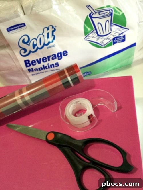 DIY Beverage Napkin Holder 