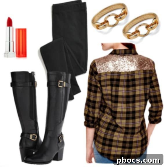 Three Ways To Style A Sequin & Plaid Shirt