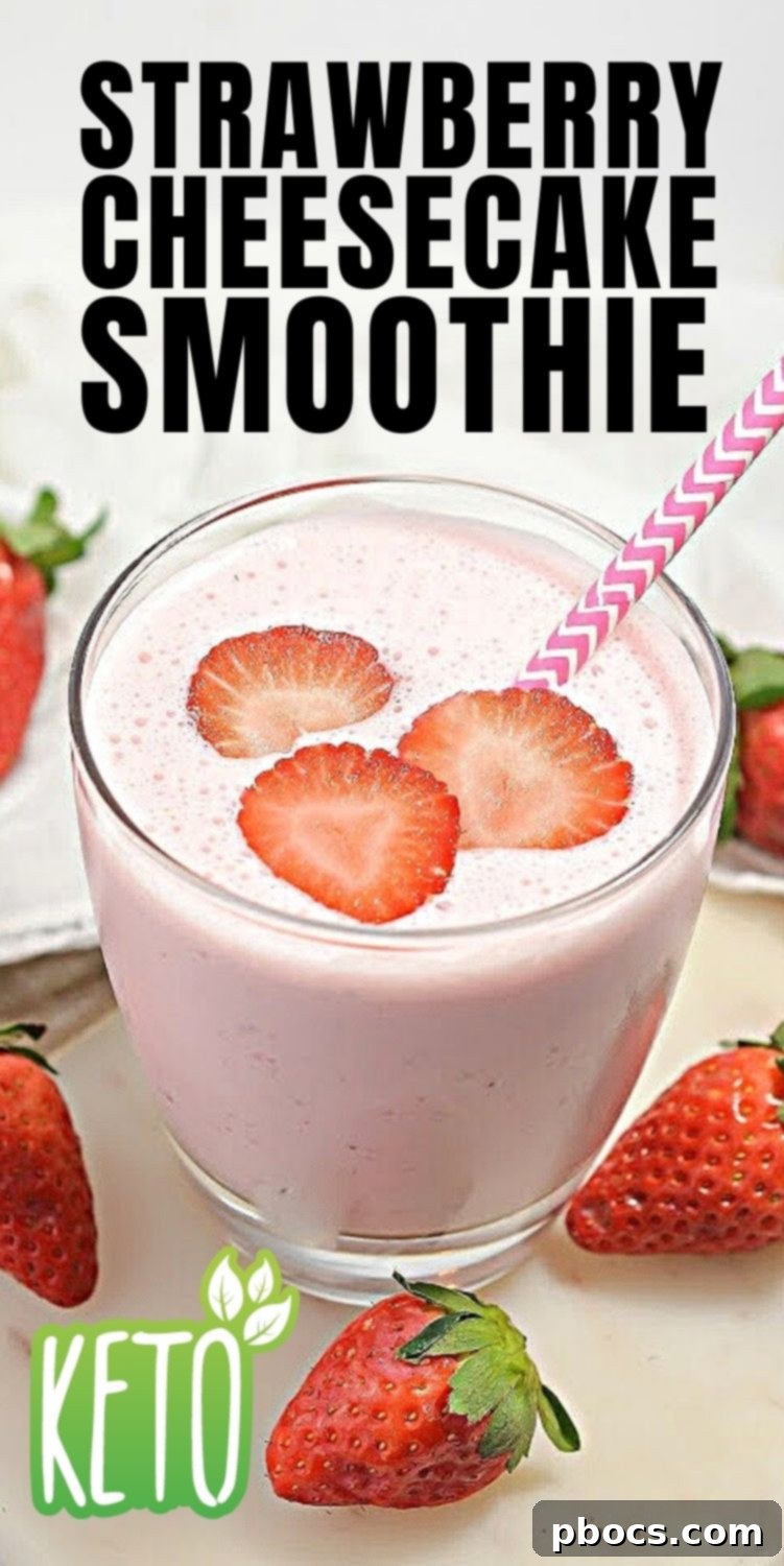 Pin for later: Keto Strawberry Cheesecake Smoothie