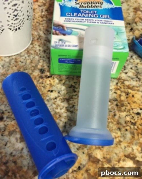 Scrubbing Bubbles Toilet Cleaning Gel for a clean guest bathroom