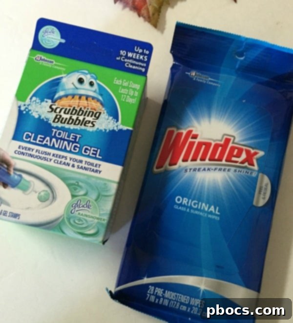 Windex Original Glass Wipes for a sparkling living room