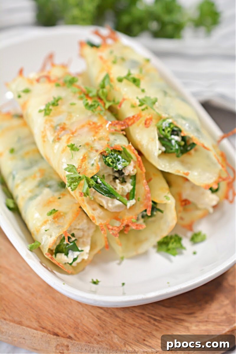 Keto Lasagna Roll-Ups freshly baked