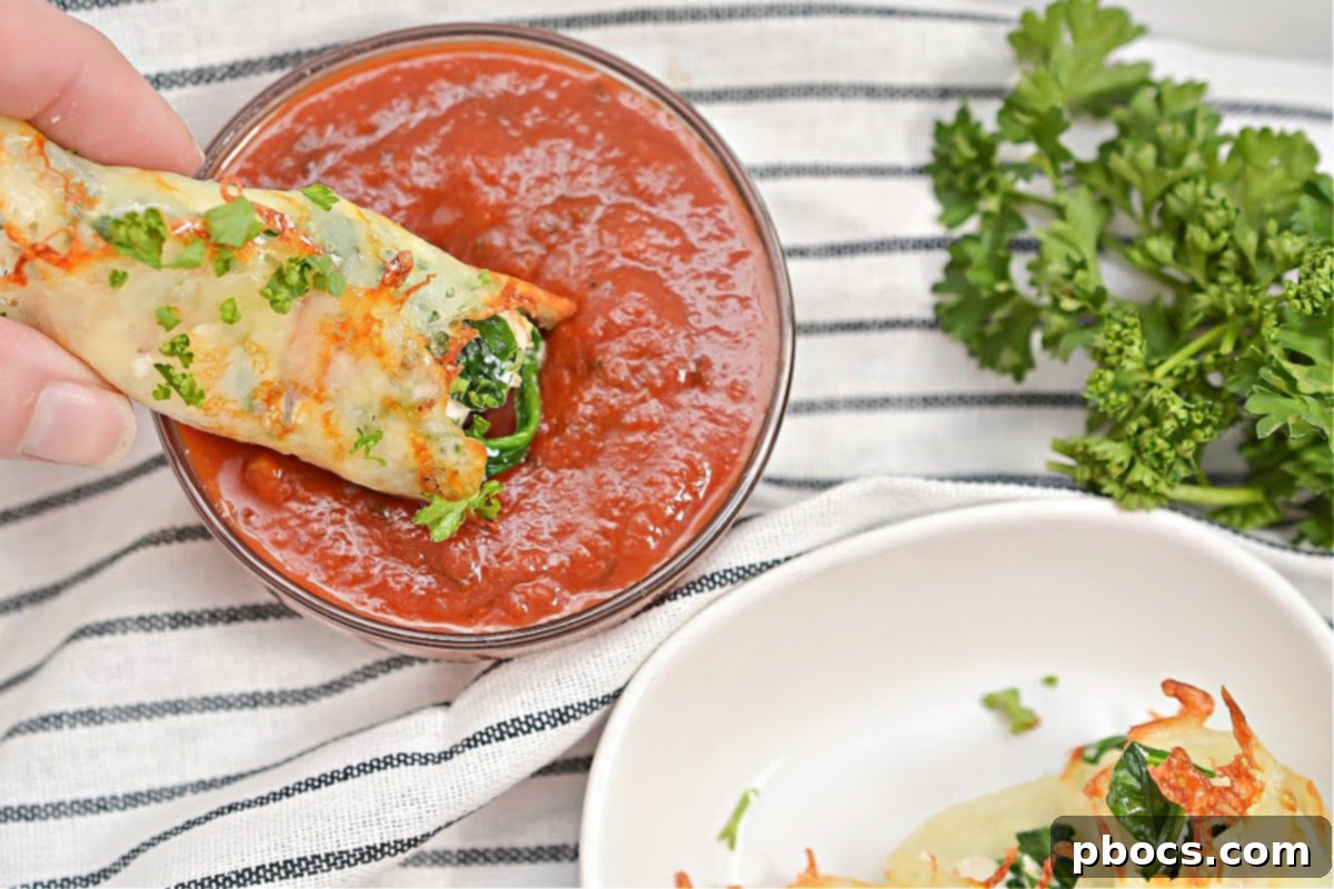Keto Lasagna Roll-Ups without tomatoes