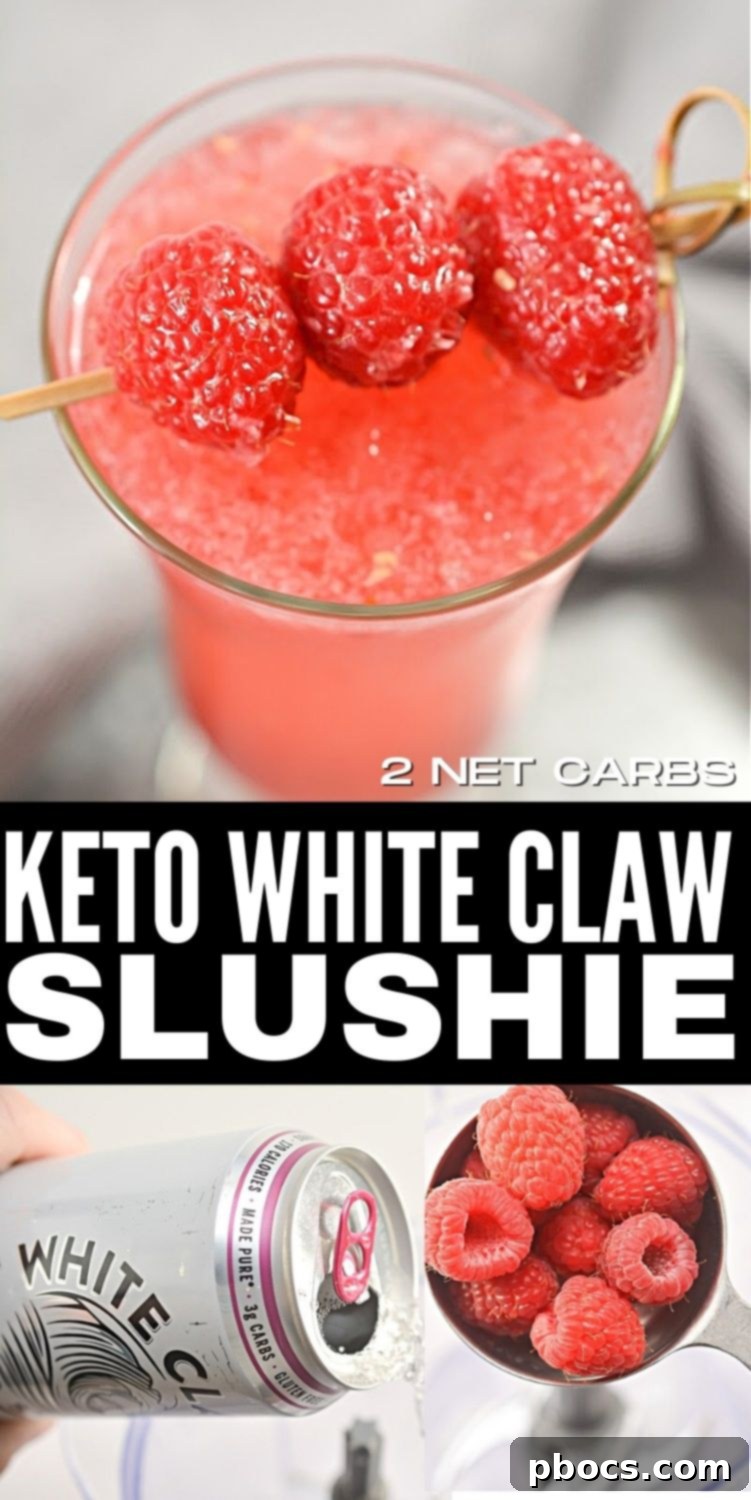 Keto White Claw Slushie Pinterest Pin
