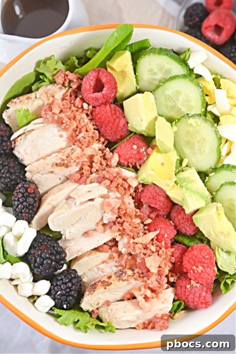 Berry Fresh Keto Cobb Salad 2 Vibrant Keto Cobb Salad with Fresh Berries and Balsamic Vinaigrette