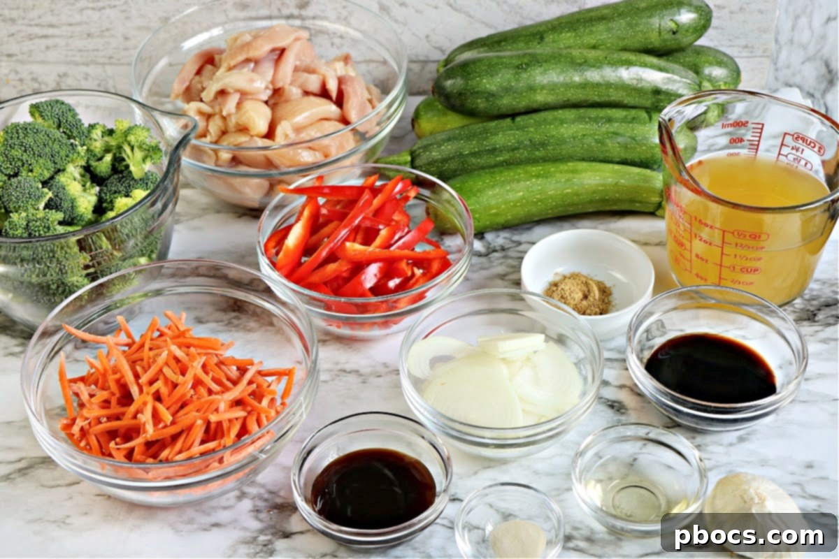 Wholesome Chicken Zoodle Stir-Fry 4 Close-up of the flavorful Low-Carb Lo Mein sauce coating ingredients