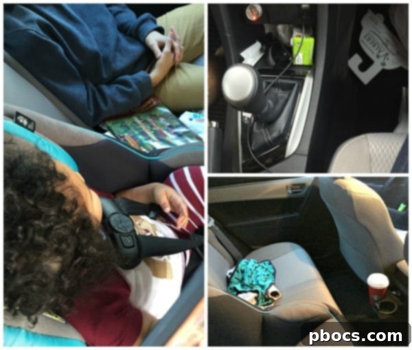 Messy car interior before holiday cleaning, highlighting the need for organization and tidiness