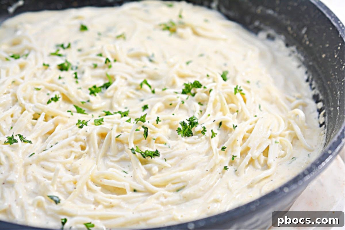 Keto Roasted Garlic Alfredo Sauce With Palmini Noodles