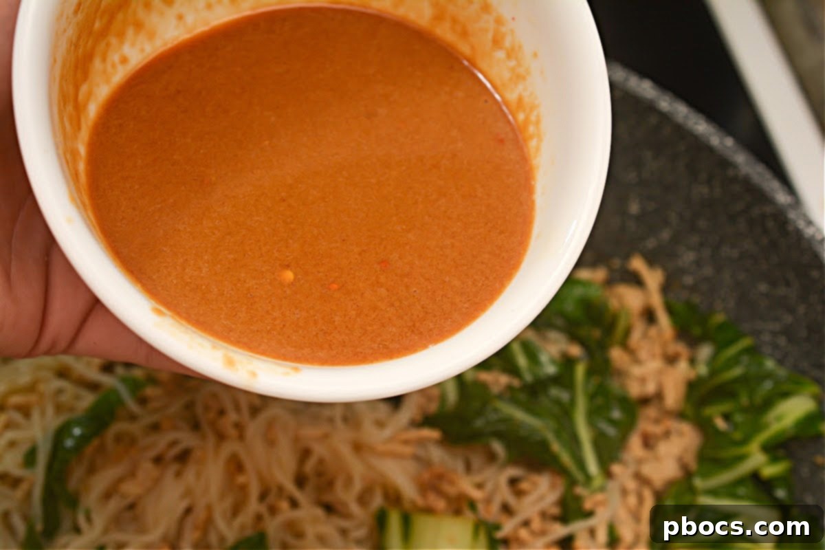 Sautéing Bok Choy with Chicken for Dan Dan Noodles
