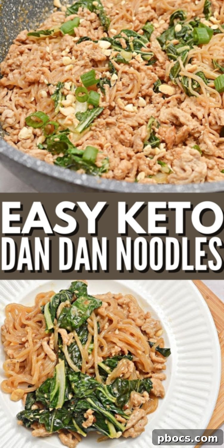 Keto Dan Dan Noodles - Pin for Later