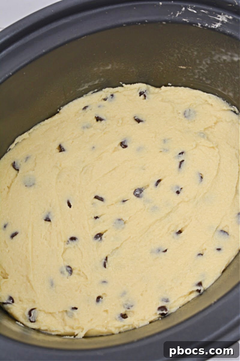 Keto Crockpot Chocolate Chip Cake