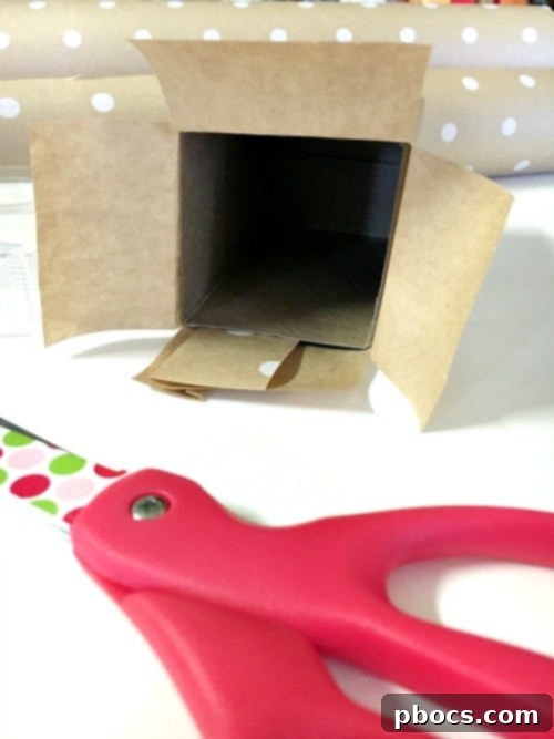 Folding and Taping Wrapping Paper Edges