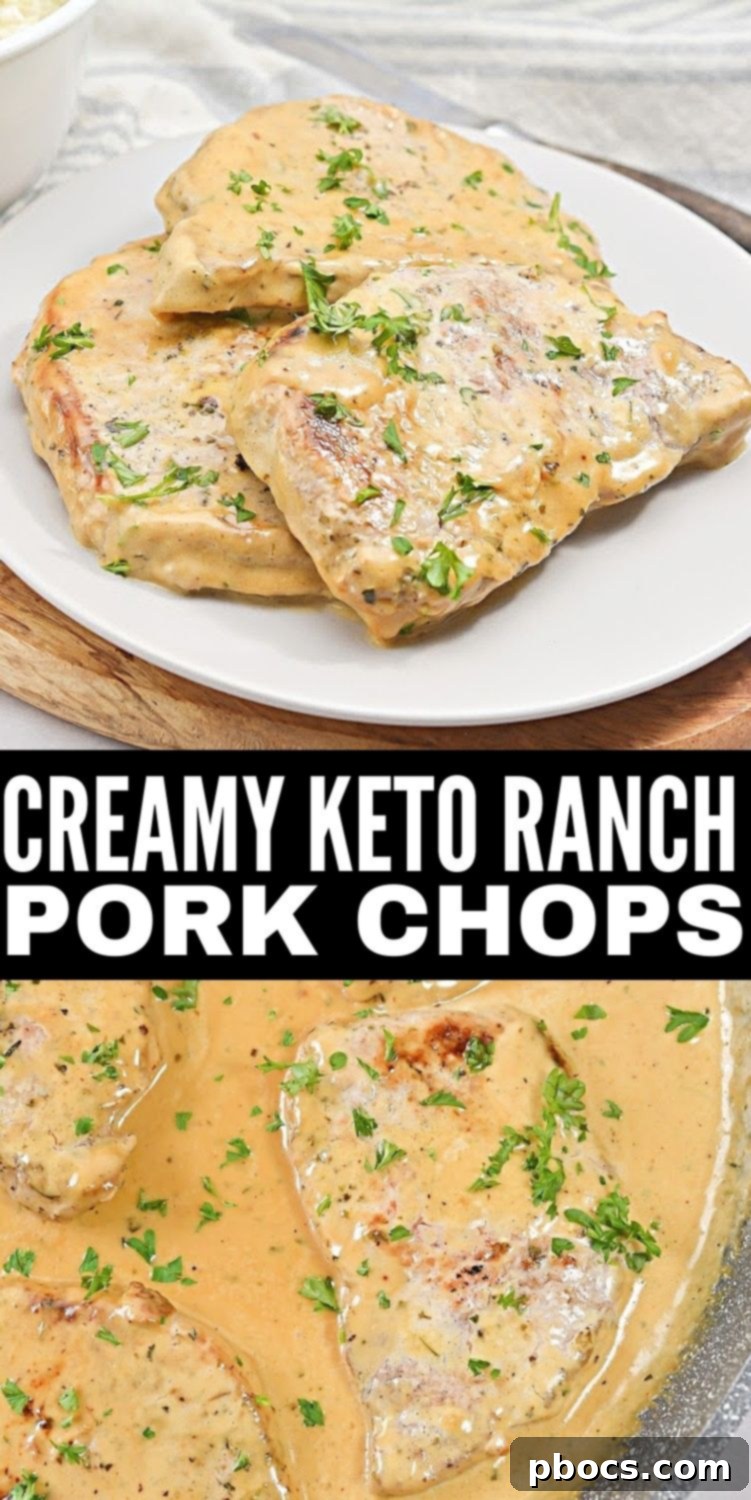 Creamy Keto Ranch Pork Chops