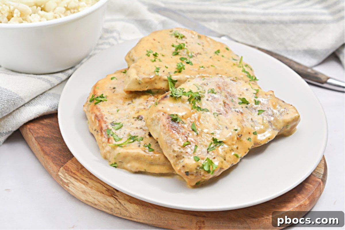 Creamy Keto Ranch Pork Chops