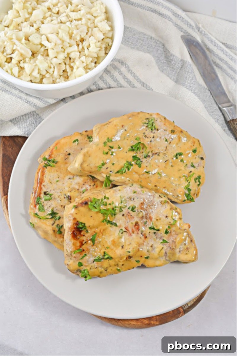 Creamy Keto Ranch Pork Chops