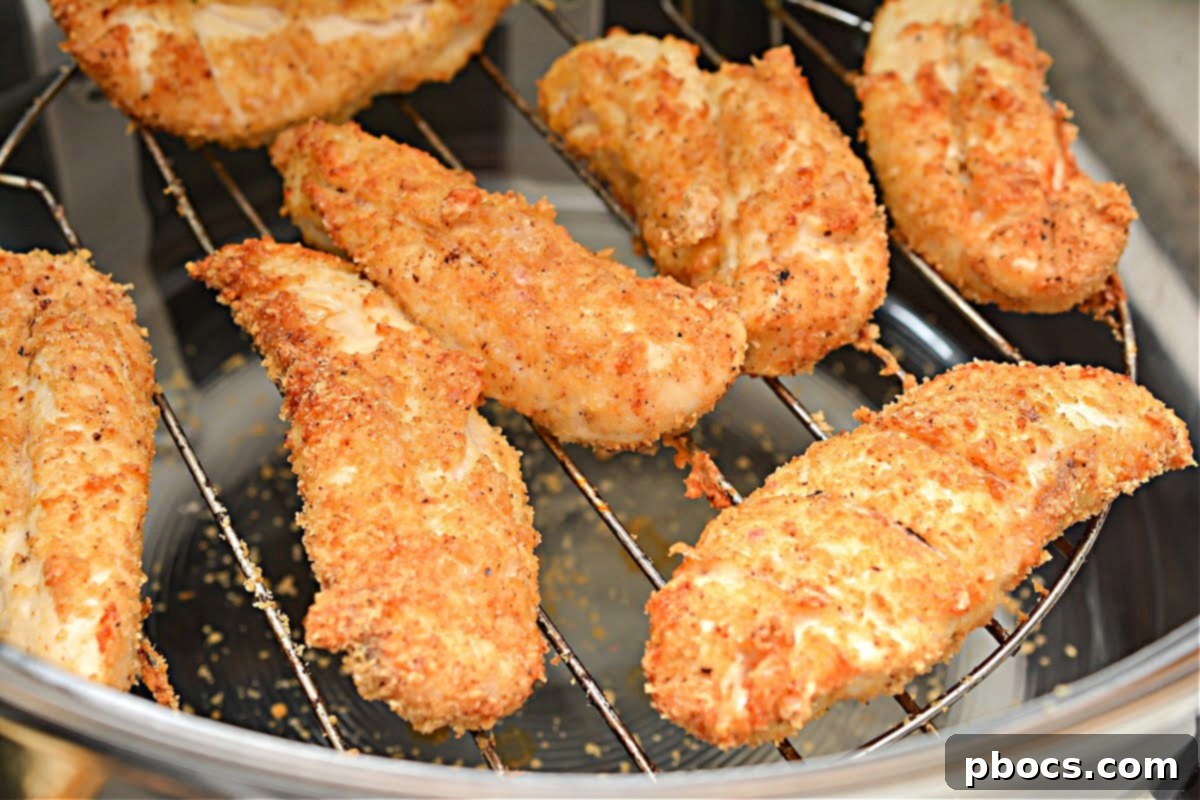 Crispy Keto Cajun Air Fryer Chicken Strips - cooked