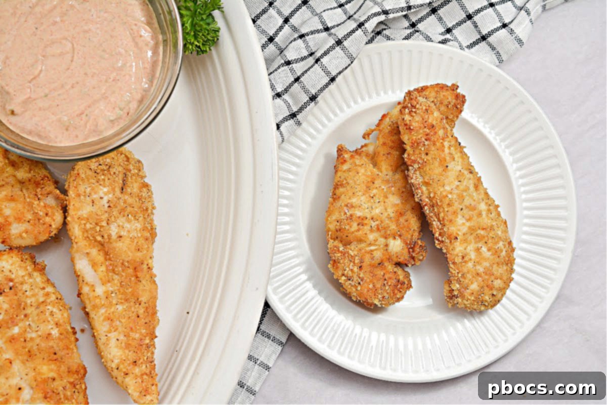 Crispy Keto Cajun Air Fryer Chicken Strips finished dish