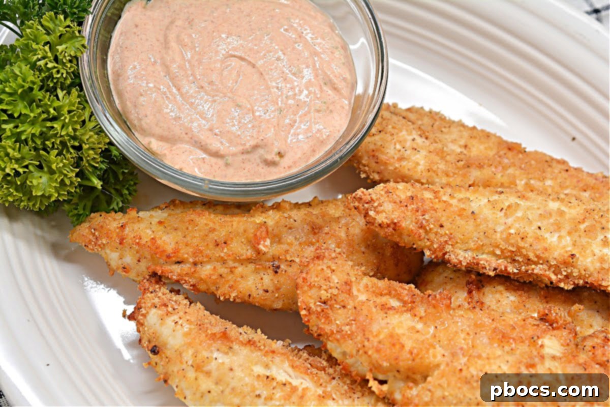 Crispy Keto Cajun Air Fryer Chicken Strips close up