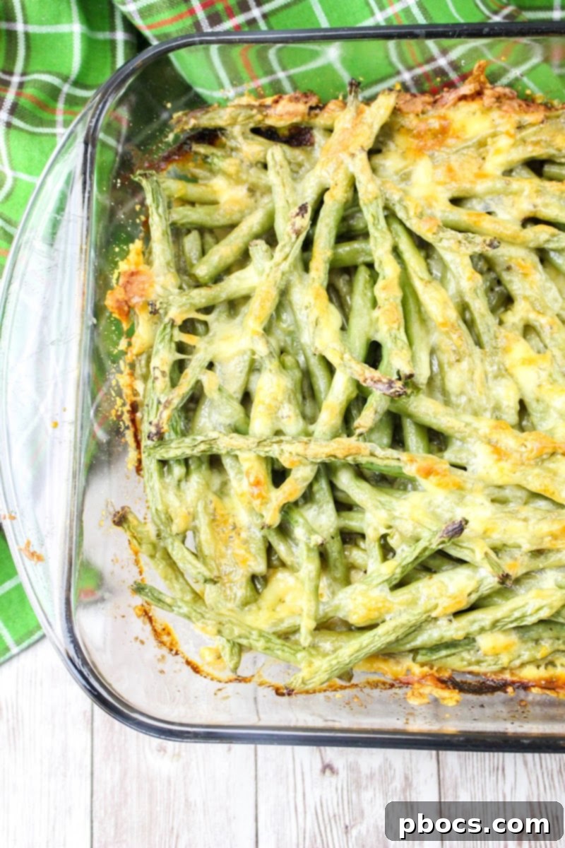 Creamy Keto Green Bean & Cheese Bake 2 Low-Carb Cheesy Green Bean Casserole - A savory side dish